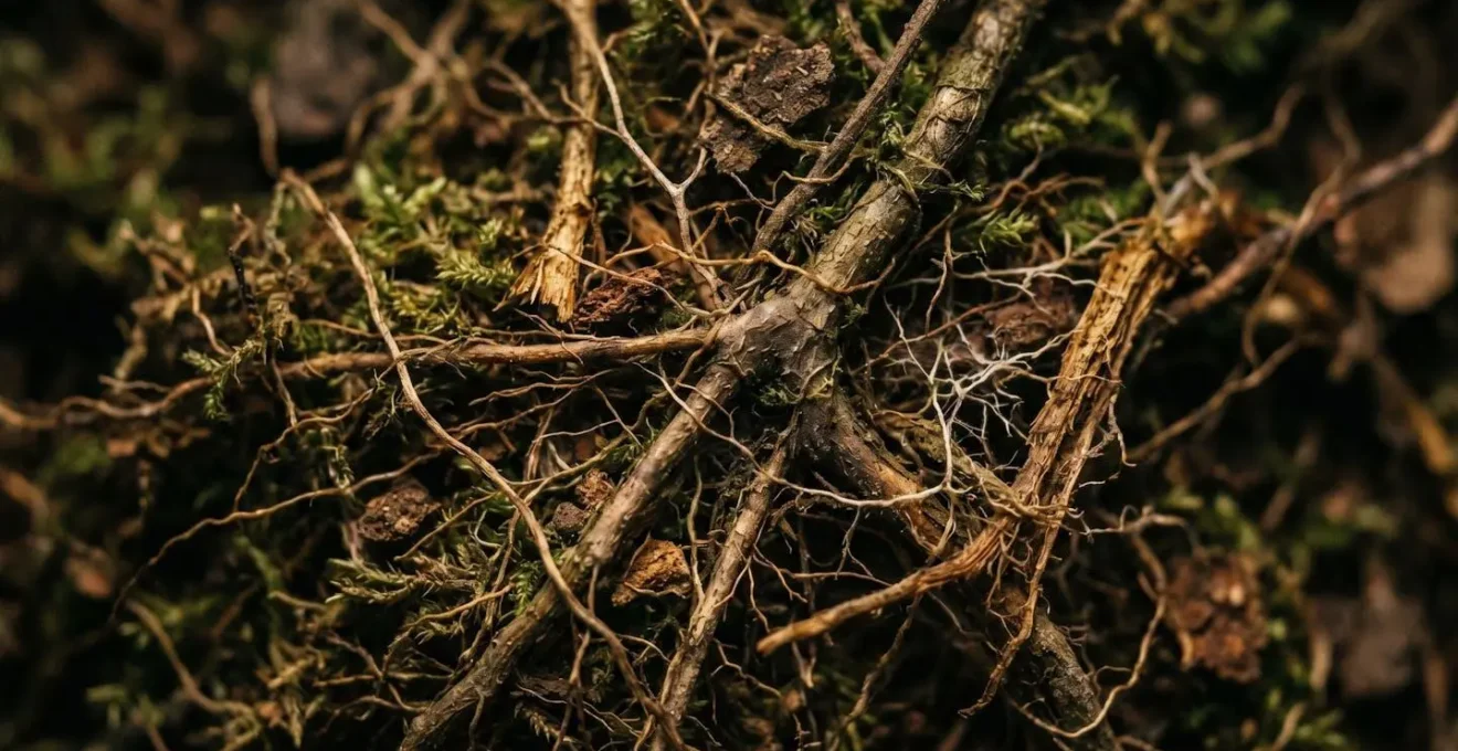 Métaphore visuelle d'un réseau complexe illustrant la nature entremêlée de l'anxiété généralisée