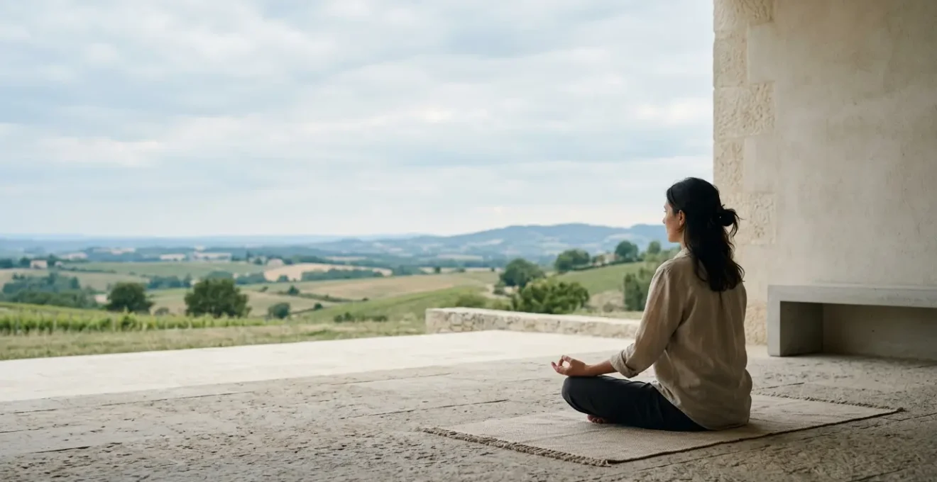 Personne méditant en pleine conscience dans un environnement serein et apaisant