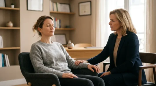 Séance d'hypnose thérapeutique accompagnée médicalement pour réduire les anxiolytiques