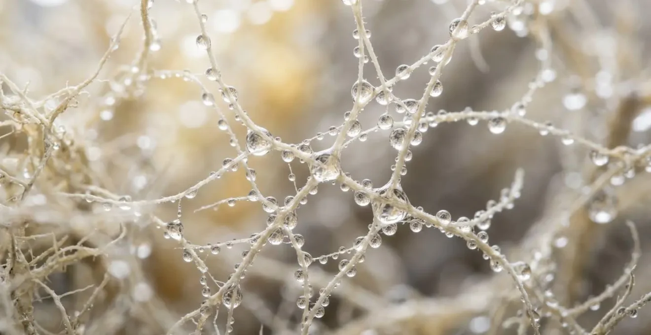 Macro photographie texturale évoquant les connexions neuronales et la neuroplasticité