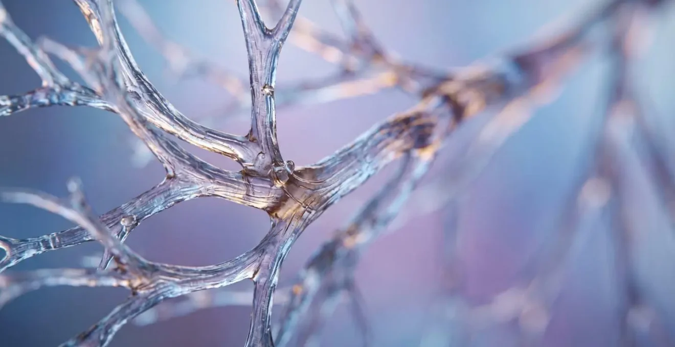 Vue macro des connexions neuronales symbolisant l'activité cérébrale pendant la méditation