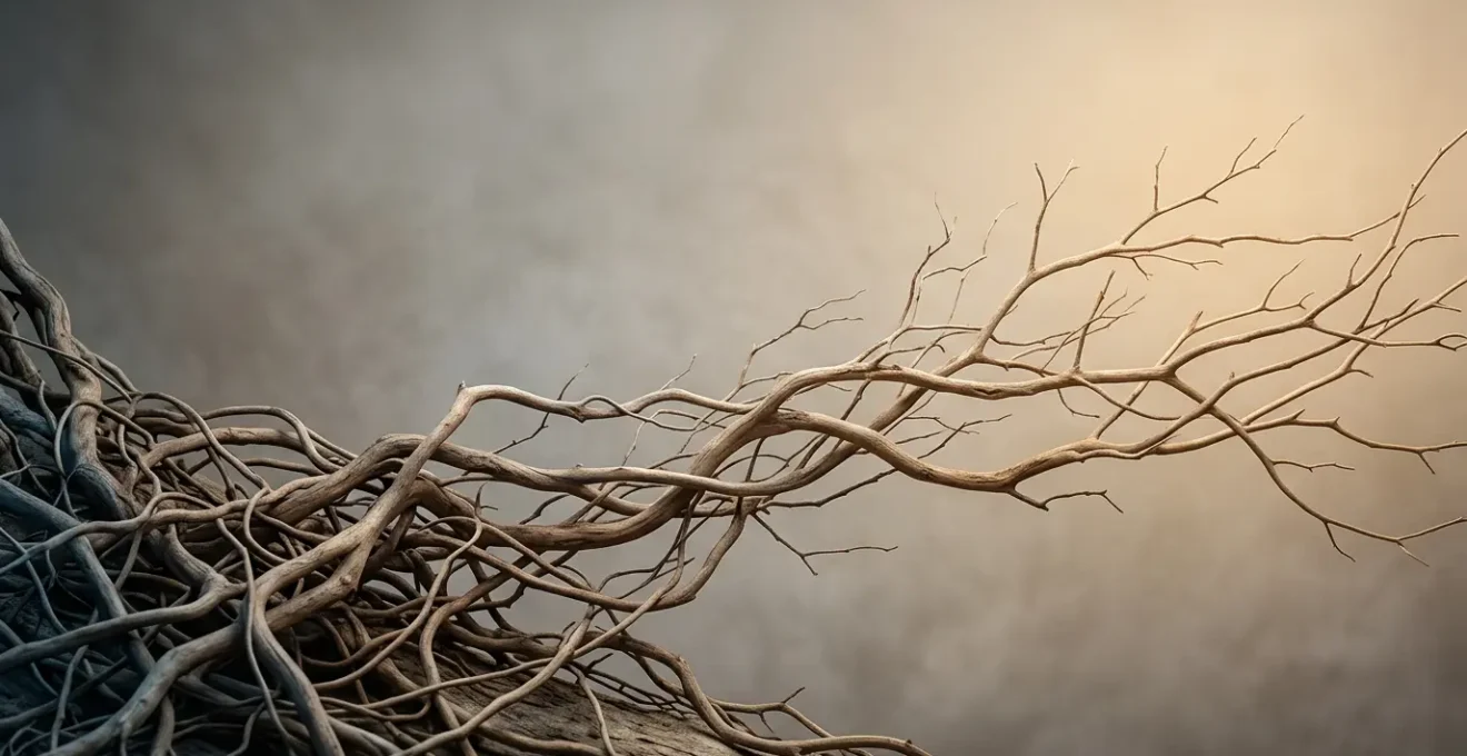 Métaphore visuelle de la restructuration neuronale durant un parcours thérapeutique en hypnose pour l'anxiété